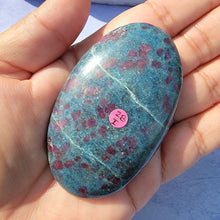 Load image into Gallery viewer, Ruby in Kyanite Palm Stone &quot;I&quot;