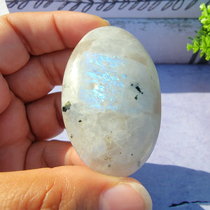 Rainbow Moonstone Palm Stone 