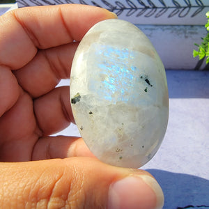 Rainbow Moonstone Palm Stone "P"