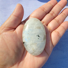 Load image into Gallery viewer, Rainbow Moonstone Palm Stone &quot;P&quot;