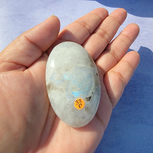 Rainbow Moonstone Palm Stone "P"