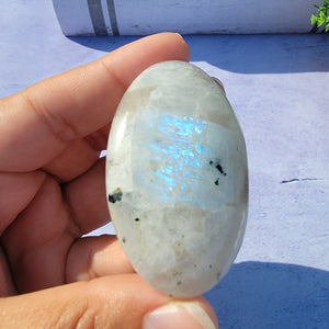 Rainbow Moonstone Palm Stone "P"