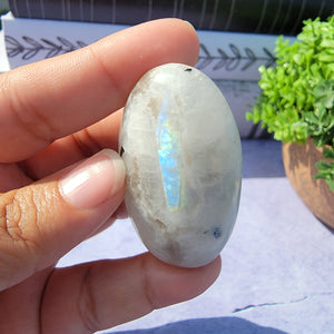 Rainbow Moonstone Palm Stone "E"