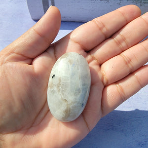 Rainbow Moonstone Palm Stone "E"