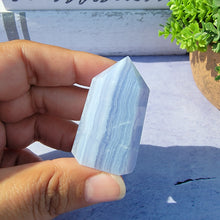 Load image into Gallery viewer, Blue Lace Agate Tower &quot;L&quot;