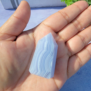 Blue Lace Agate Tower "H"