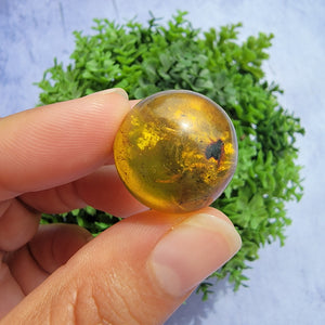 Amber Mini Sphere "K"