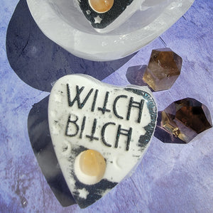 Witch B*tch Bath Bomb with Citrine Tumbled Crystal