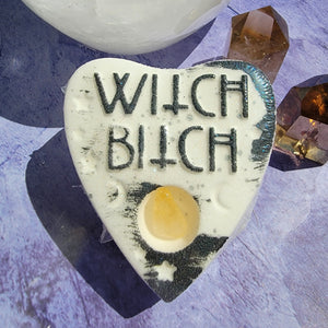 Witch B*tch Bath Bomb with Citrine Tumbled Crystal