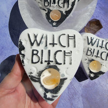 Load image into Gallery viewer, Witch B*tch Bath Bomb with Citrine Tumbled Crystal