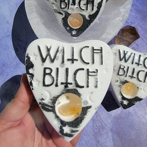 Witch B*tch Bath Bomb with Citrine Tumbled Crystal