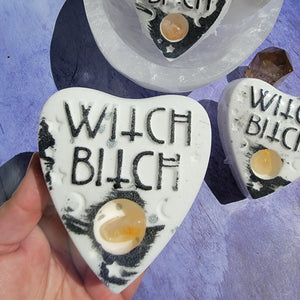 Witch B*tch Bath Bomb with Citrine Tumbled Crystal