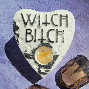 Witch B*tch Bath Bomb with Citrine Tumbled Crystal