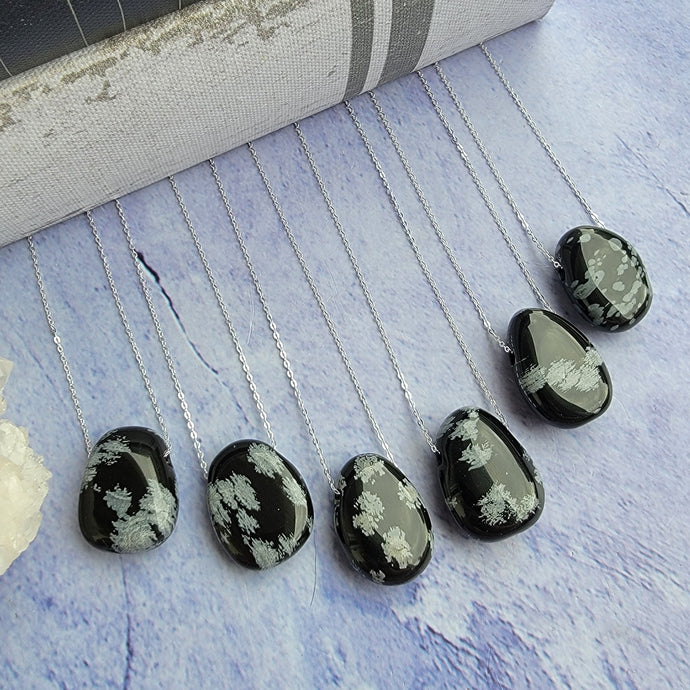 Snowflake Obsidian Pendant