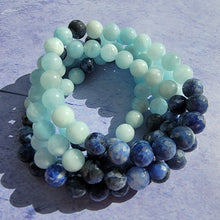 Load image into Gallery viewer, Confidence &amp; Courage Bracelet - Aquamarine &amp; Faceted Sodalite