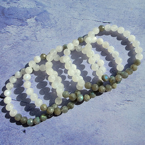 New Beginnings Bracelet - Rainbow Moonstone & Faceted Labradorite