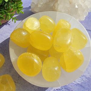 Lemon Calcite Tumbled Stones