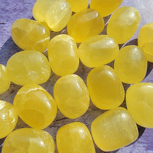 Lemon Calcite Tumbled Stones