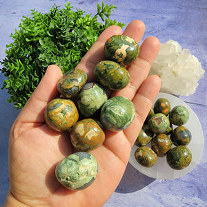 Rainforest Jasper Tumbled Stones