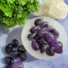 Load image into Gallery viewer, Amethyst (Dark Purple) Tumbled Stones