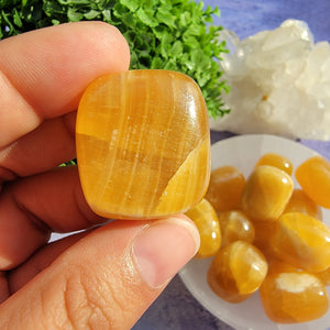 Orange Calcite Tumbled Stones