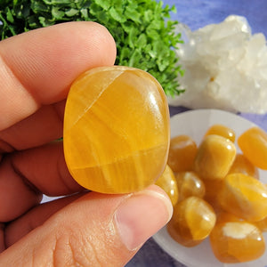 Orange Calcite Tumbled Stones