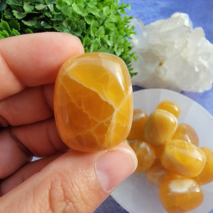 Orange Calcite Tumbled Stones