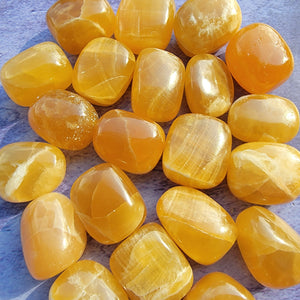 Orange Calcite Tumbled Stones