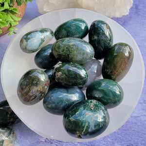 Moss Agate Tumbled Stones