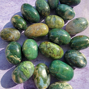 Moss Agate Tumbled Stones