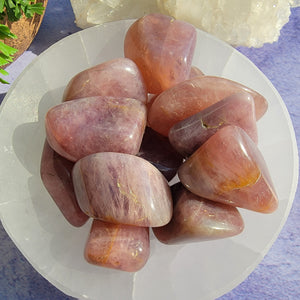 Lavender Rose Quartz Tumbled Stones