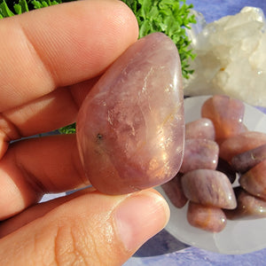 Lavender Rose Quartz Tumbled Stones