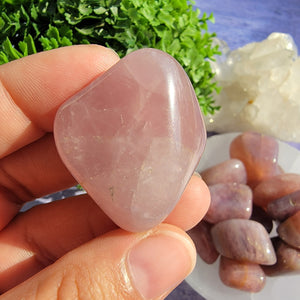 Lavender Rose Quartz Tumbled Stones