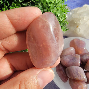 Lavender Rose Quartz Tumbled Stones