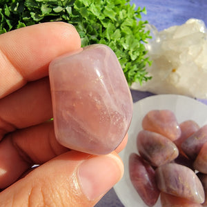 Lavender Rose Quartz Tumbled Stones