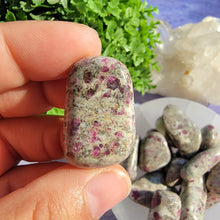 Load image into Gallery viewer, Ruby in Albite Tumbled Stones