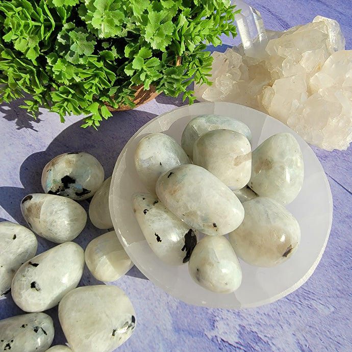 Rainbow Moonstone Tumbled Stones