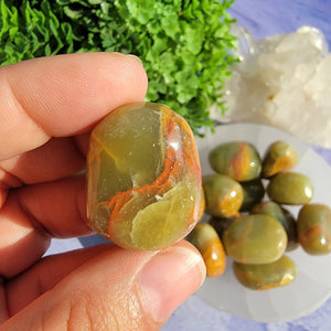 Green Onyx Tumbled Stones