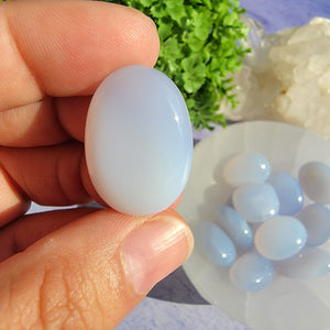 Blue Chalcedony Tumbled Stones