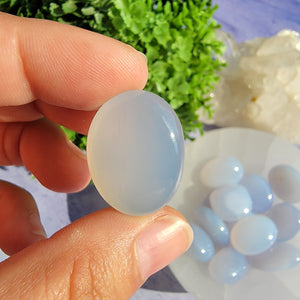 Blue Chalcedony Tumbled Stones