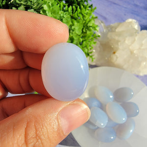 Blue Chalcedony Tumbled Stones