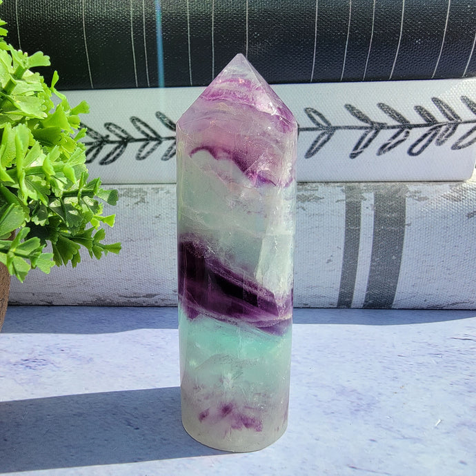 Bi-Color Fluorite Tower 