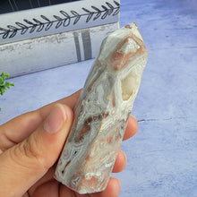 Load image into Gallery viewer, Crazy Lace Agate w/ Druzy Tower &quot;Q&quot;