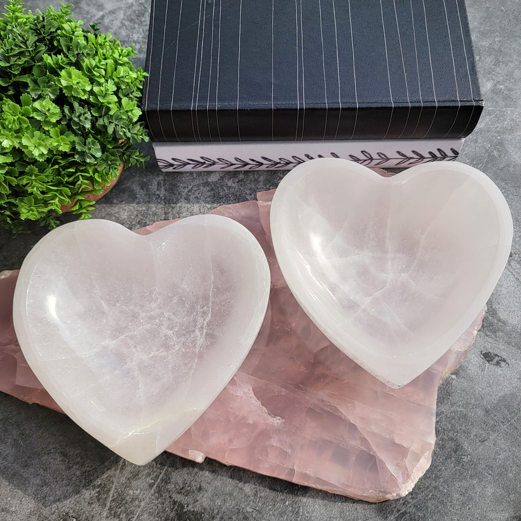 Heart Selenite Bowl - Large