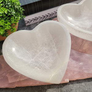 Heart Selenite Bowl - Large