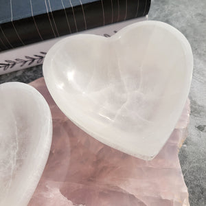 Heart Selenite Bowl - Large