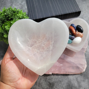 Heart Selenite Bowl - Large