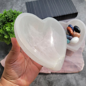 Heart Selenite Bowl - Large