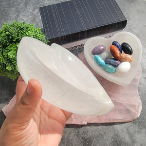 Heart Selenite Bowl - Large