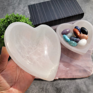 Heart Selenite Bowl - Large